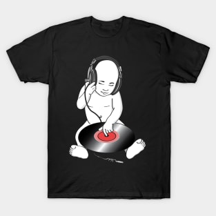 baby dj only black bakground T-Shirt